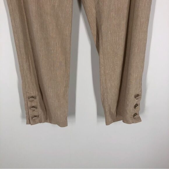 J. Jill Linen Stretch Ankle Pants Beige Cream Size Small - Picture 5 of 9